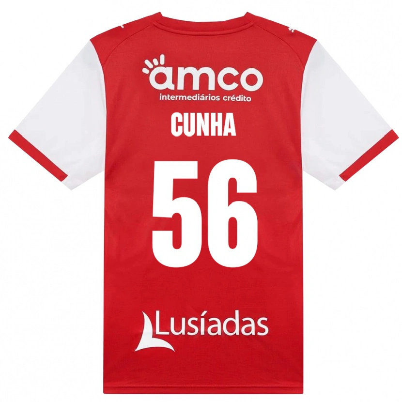 Danxen Uomo Maglia Romário Cunha #56 Bianco Rosso Nero Kit Gara Home 2026/27 Maglietta