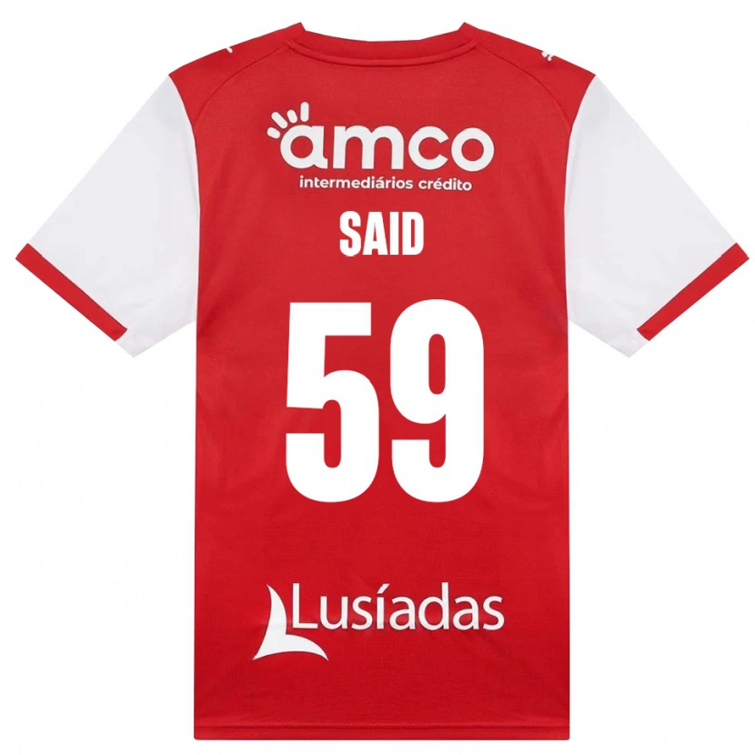 Danxen Uomo Maglia Yan Said #59 Bianco Rosso Nero Kit Gara Home 2026/27 Maglietta