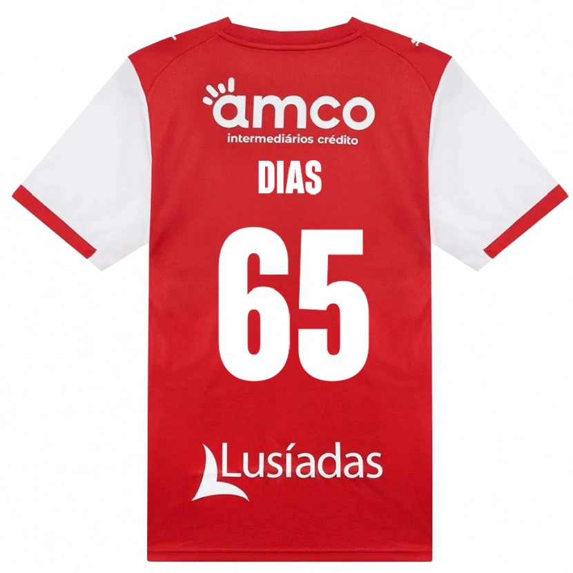 Danxen Uomo Maglia Leandro Dias #65 Bianco Rosso Nero Kit Gara Home 2026/27 Maglietta