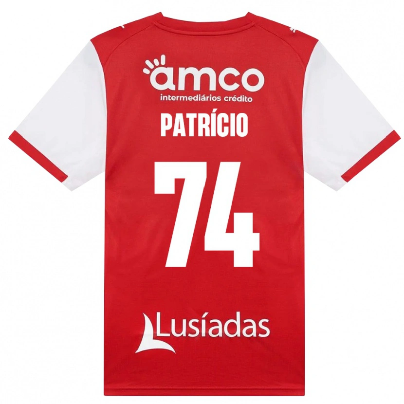 Danxen Uomo Maglia Nuno Patrício #74 Bianco Rosso Nero Kit Gara Home 2026/27 Maglietta