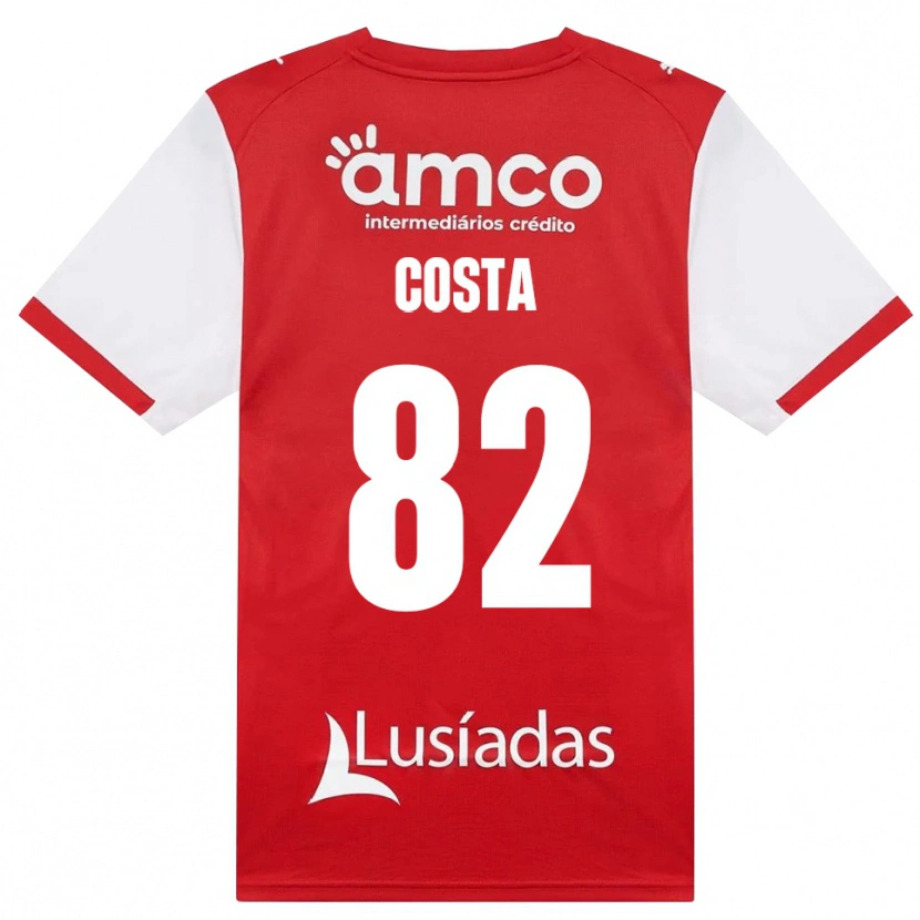 Danxen Uomo Maglia Gui Costa #82 Bianco Rosso Nero Kit Gara Home 2026/27 Maglietta