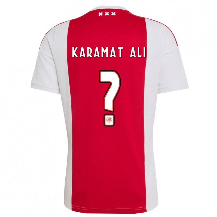 Danxen Uomo Maglia Yaïr Karamat Ali #0 Rosso Bianco Giallo Kit Gara Home 2026/27 Maglietta