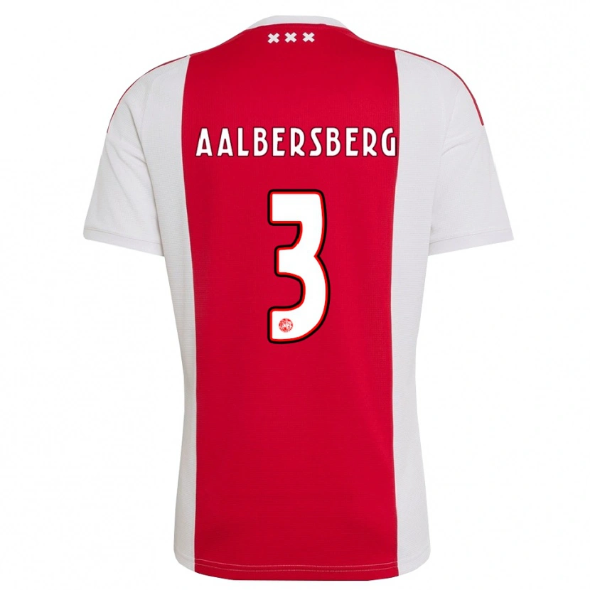 Danxen Uomo Maglia Miles Aalbersberg #3 Rosso Bianco Giallo Kit Gara Home 2026/27 Maglietta