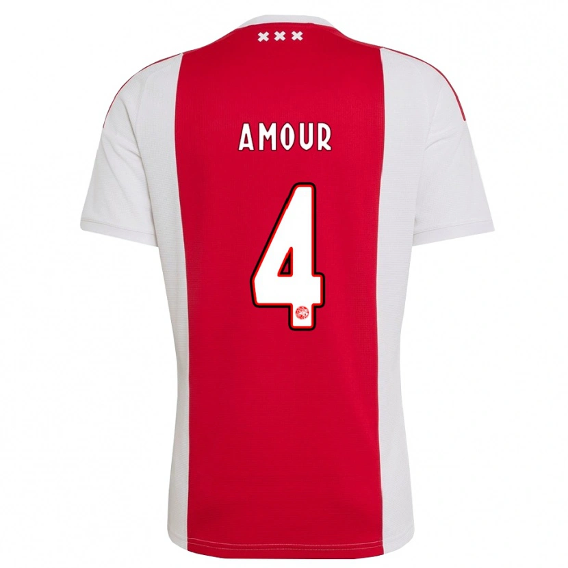 Danxen Uomo Maglia Jahyendrow Amour #4 Rosso Bianco Giallo Kit Gara Home 2026/27 Maglietta