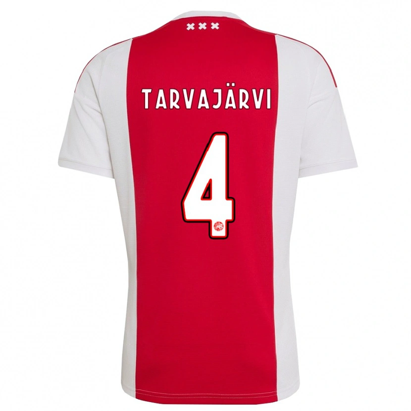 Danxen Uomo Maglia Niilo Tarvajärvi #4 Rosso Bianco Giallo Kit Gara Home 2026/27 Maglietta
