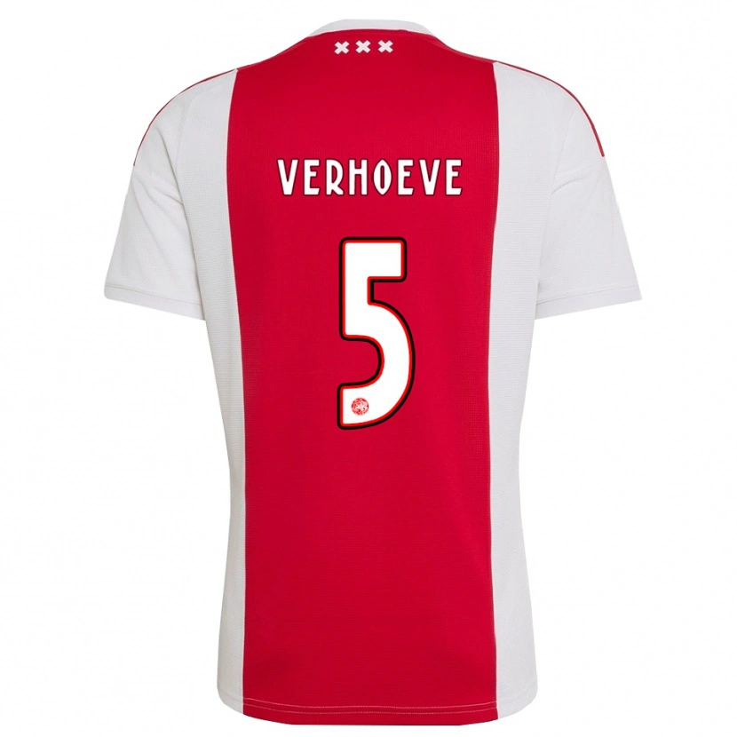 Danxen Uomo Maglia Soraya Verhoeve #5 Rosso Bianco Giallo Kit Gara Home 2026/27 Maglietta