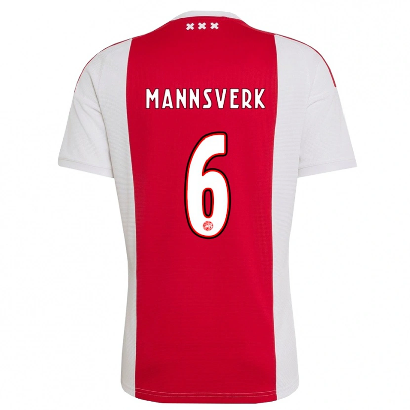 Danxen Uomo Maglia Sivert Mannsverk #6 Rosso Bianco Giallo Kit Gara Home 2026/27 Maglietta