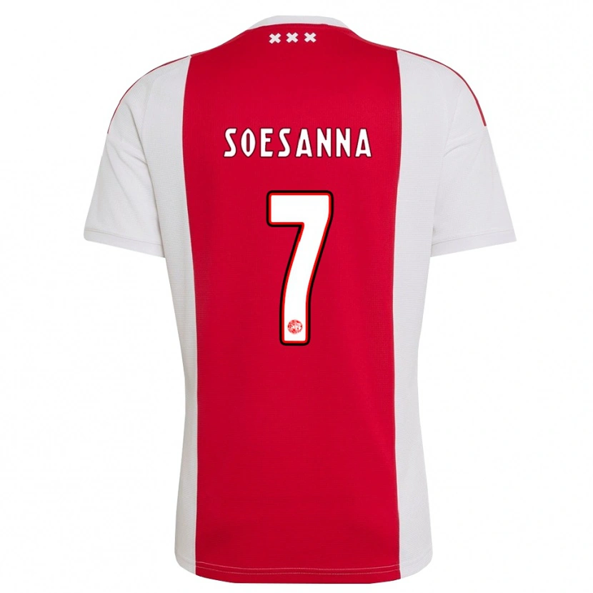 Danxen Uomo Maglia Jaden Soesanna #7 Rosso Bianco Giallo Kit Gara Home 2026/27 Maglietta