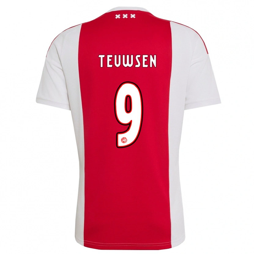 Danxen Uomo Maglia Tyrese Teuwsen #9 Rosso Bianco Giallo Kit Gara Home 2026/27 Maglietta