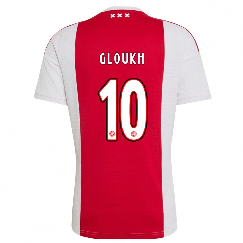 Danxen Uomo Maglia Oscar Gloukh #10 Rosso Bianco Giallo Kit Gara Home 2026/27 Maglietta