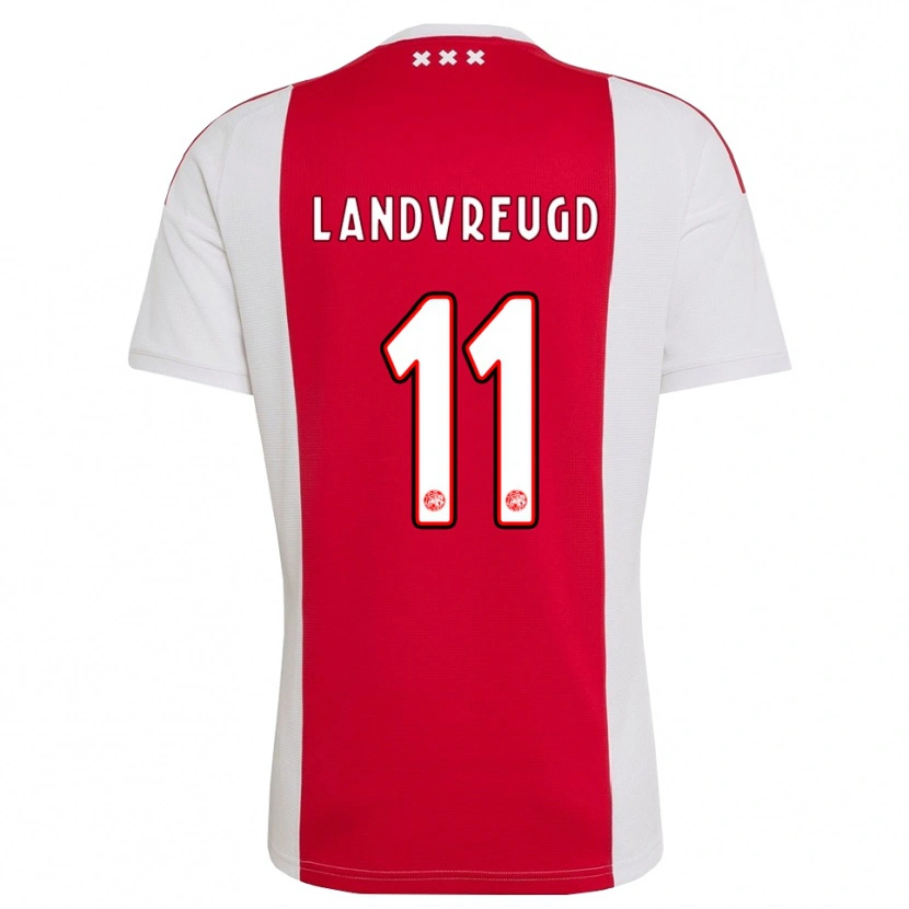 Danxen Uomo Maglia Nafairon Landvreugd #11 Rosso Bianco Giallo Kit Gara Home 2026/27 Maglietta