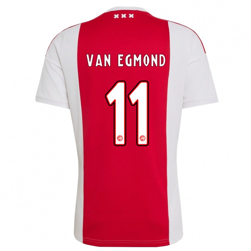Danxen Uomo Maglia Bo Van Egmond #11 Rosso Bianco Giallo Kit Gara Home 2026/27 Maglietta