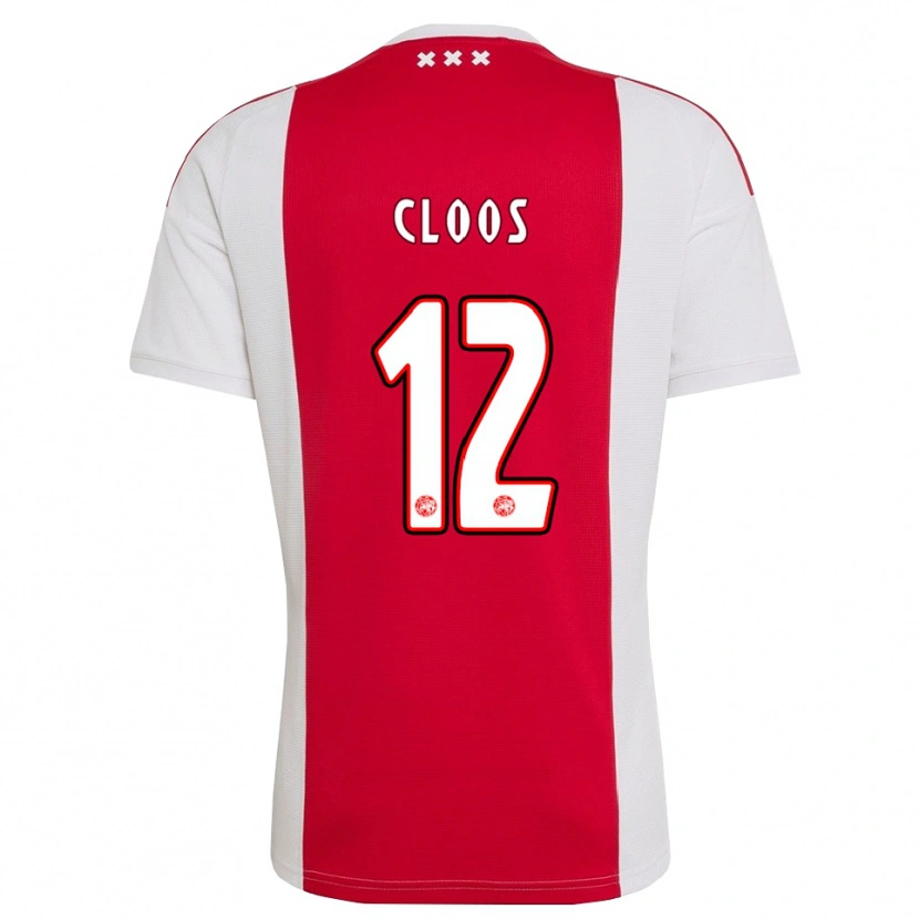 Danxen Uomo Maglia Cino Cloos #12 Rosso Bianco Giallo Kit Gara Home 2026/27 Maglietta