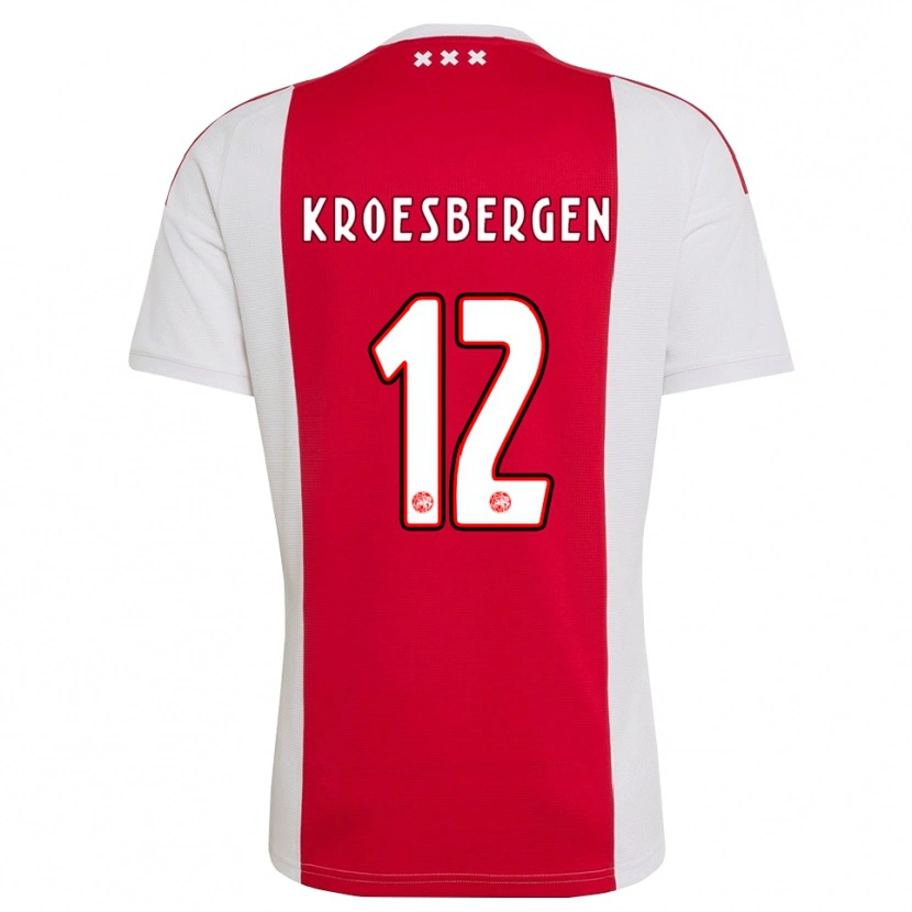 Danxen Uomo Maglia Branko Kroesbergen #12 Rosso Bianco Giallo Kit Gara Home 2026/27 Maglietta