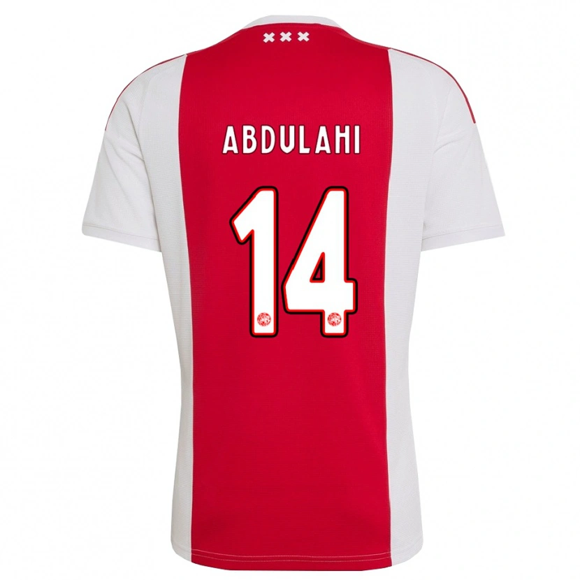 Danxen Uomo Maglia Liban Abdulahi #14 Rosso Bianco Giallo Kit Gara Home 2026/27 Maglietta