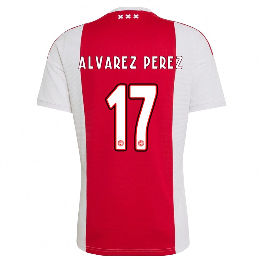 Danxen Uomo Maglia Marley Álvarez Pérez #17 Rosso Bianco Giallo Kit Gara Home 2026/27 Maglietta