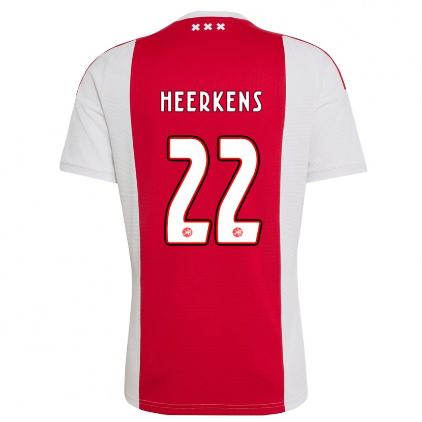 Danxen Uomo Maglia Joeri Heerkens #22 Rosso Bianco Giallo Kit Gara Home 2026/27 Maglietta
