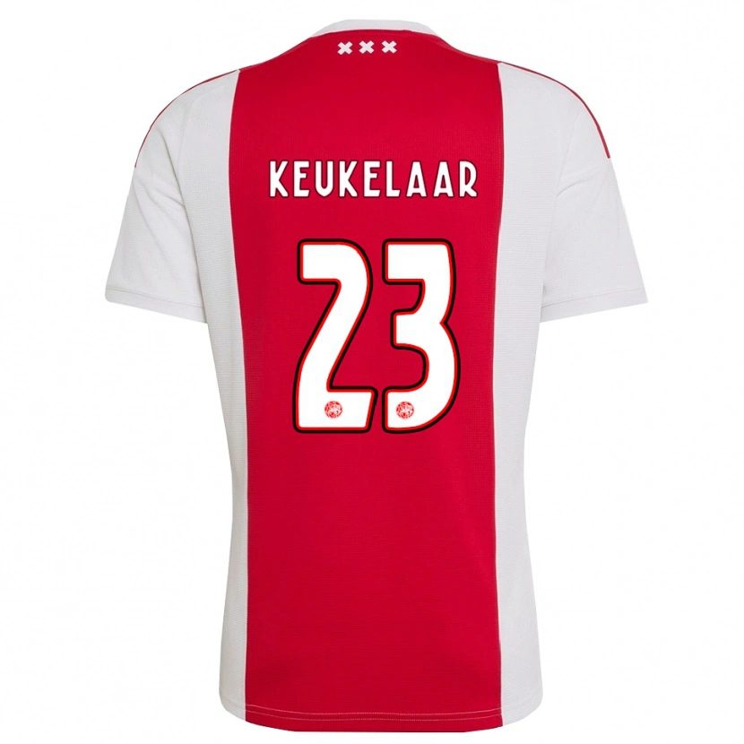 Danxen Uomo Maglia Lotte Keukelaar #23 Rosso Bianco Giallo Kit Gara Home 2026/27 Maglietta