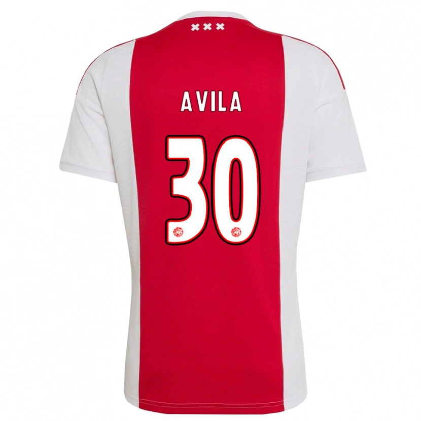 Danxen Uomo Maglia Gastón Ávila #30 Rosso Bianco Giallo Kit Gara Home 2026/27 Maglietta