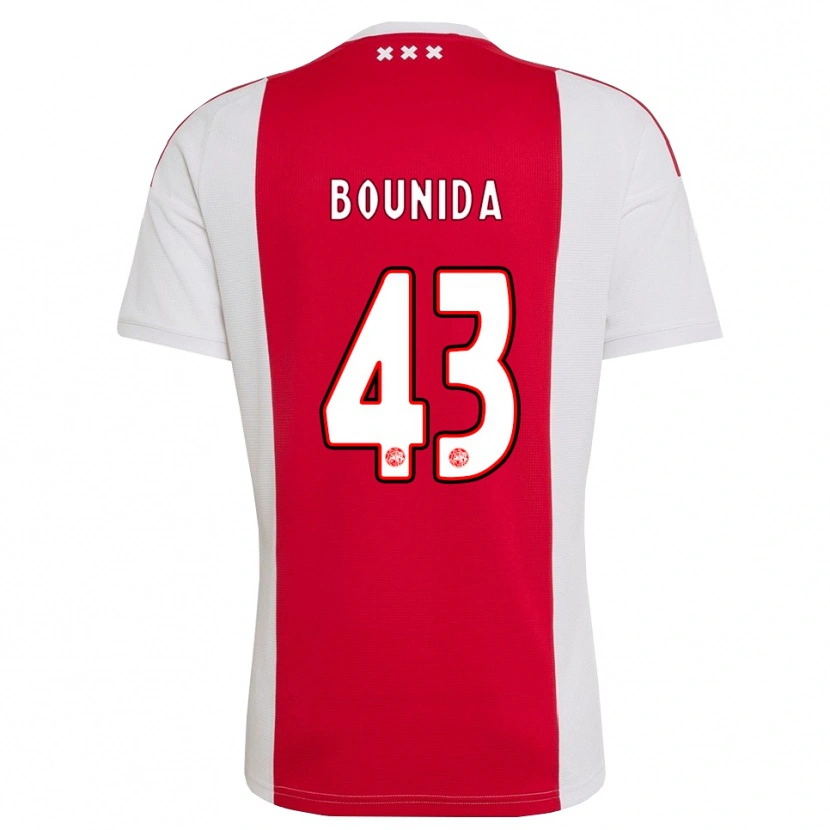 Danxen Uomo Maglia Rayane Bounida #43 Rosso Bianco Giallo Kit Gara Home 2026/27 Maglietta
