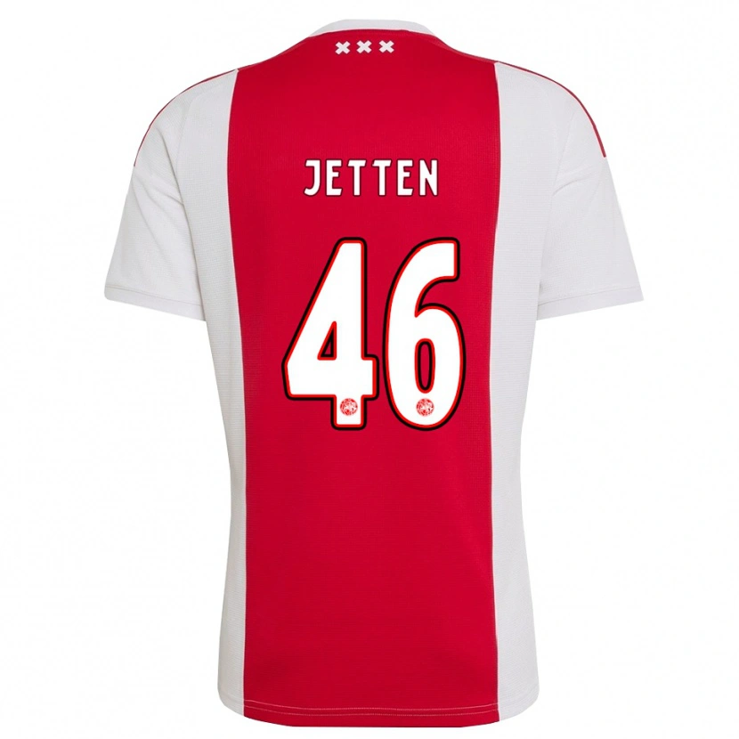 Danxen Uomo Maglia Lucas Jetten #46 Rosso Bianco Giallo Kit Gara Home 2026/27 Maglietta