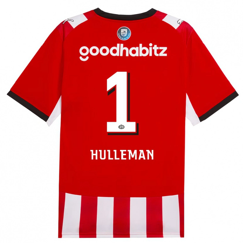 Danxen Uomo Maglia Daan Hulleman #1 Rosso Bianco Nero Kit Gara Home 2026/27 Maglietta