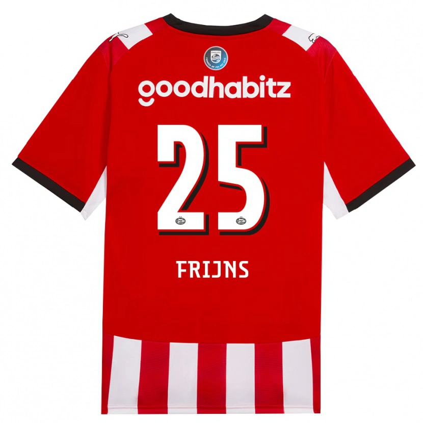 Danxen Uomo Maglia Emma Frijns #25 Rosso Bianco Nero Kit Gara Home 2026/27 Maglietta