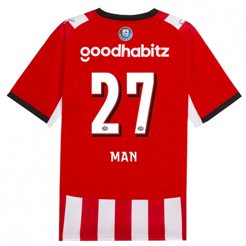 Danxen Uomo Maglia Dennis Man #27 Rosso Bianco Nero Kit Gara Home 2026/27 Maglietta