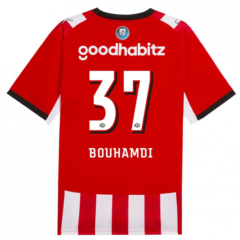 Danxen Uomo Maglia Amir Bouhamdi #37 Rosso Bianco Nero Kit Gara Home 2026/27 Maglietta