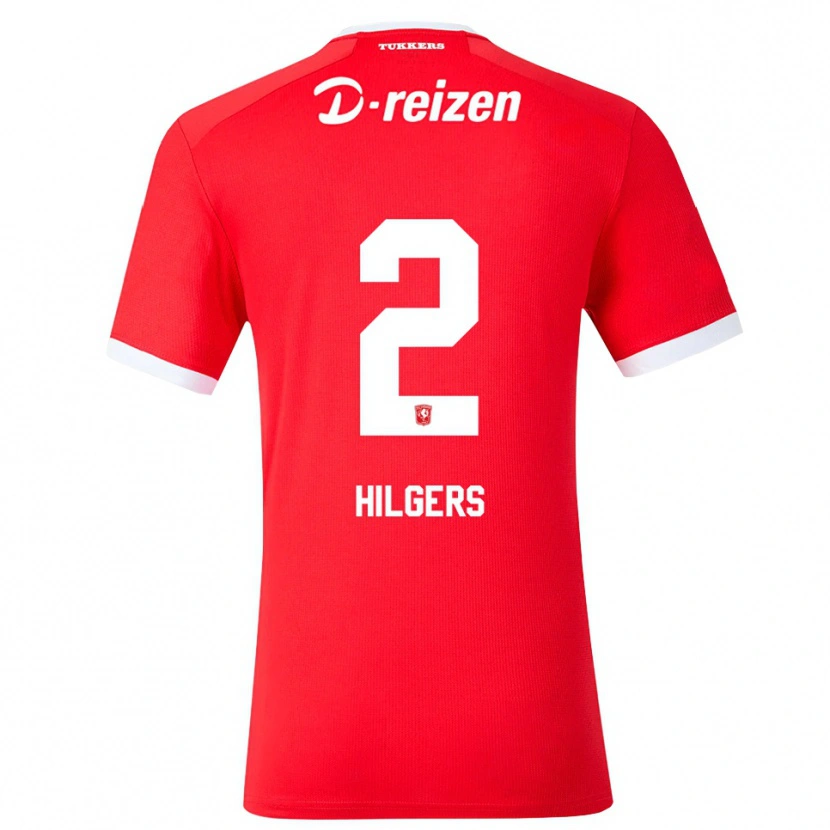 Danxen Uomo Maglia Mees Hilgers #2 Rosso Bianco Kit Gara Home 2026/27 Maglietta