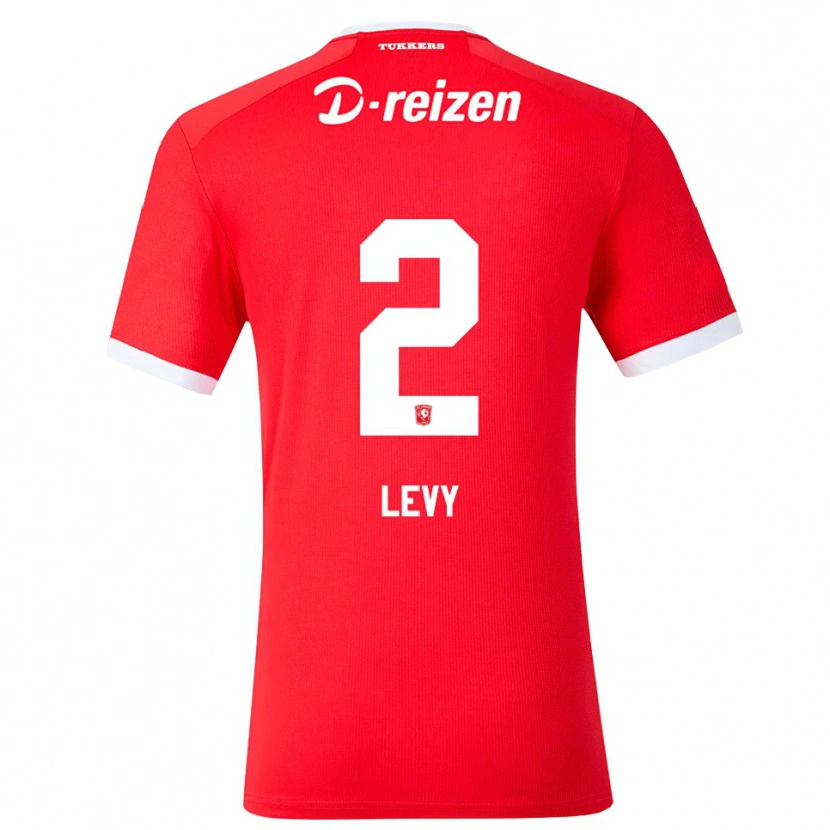 Danxen Uomo Maglia Ofek Levy #2 Rosso Bianco Kit Gara Home 2026/27 Maglietta