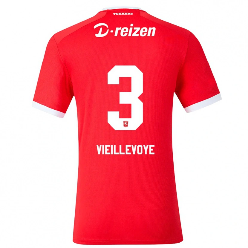 Danxen Uomo Maglia Luka Vieillevoye #3 Rosso Bianco Kit Gara Home 2026/27 Maglietta