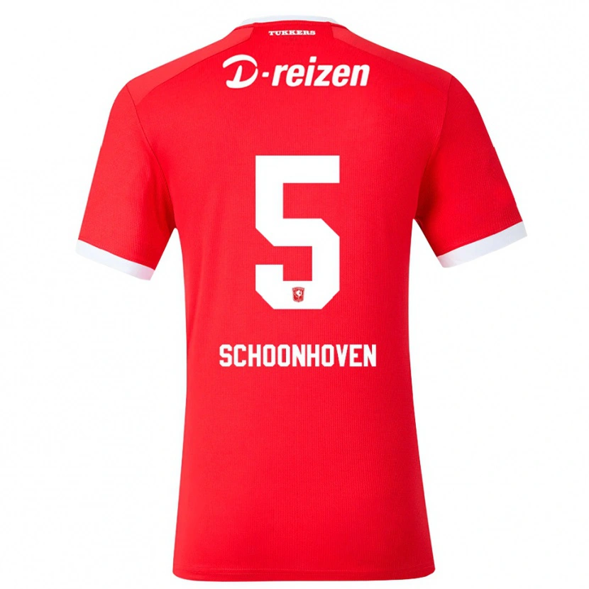Danxen Uomo Maglia Roman Schoonhoven #5 Rosso Bianco Kit Gara Home 2026/27 Maglietta