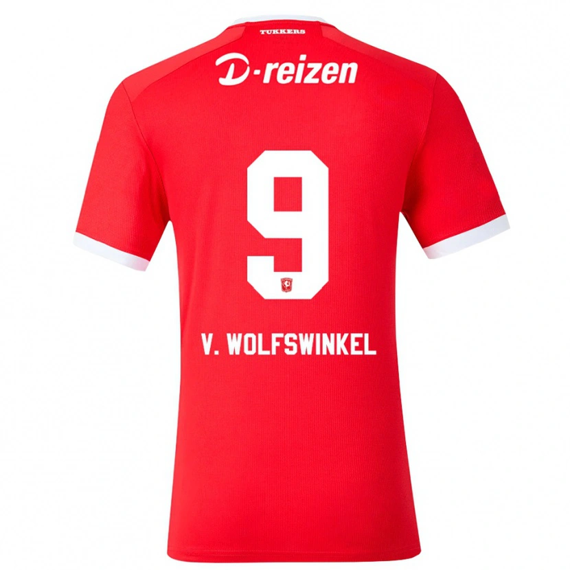 Danxen Uomo Maglia Ricky Van Wolfswinkel #9 Rosso Bianco Kit Gara Home 2026/27 Maglietta