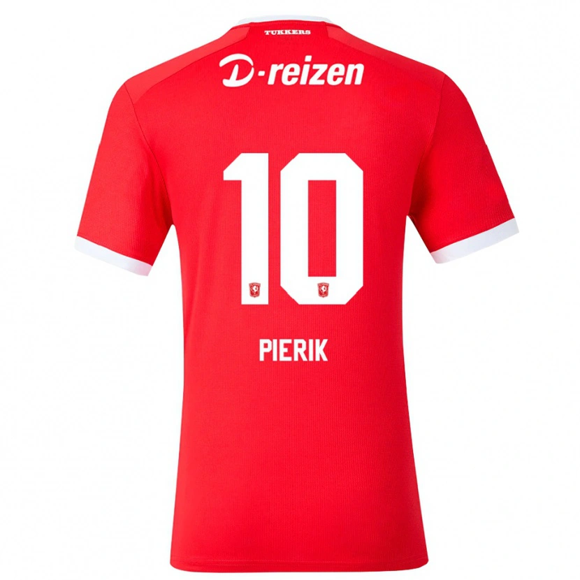 Danxen Uomo Maglia Milan Pierik #10 Rosso Bianco Kit Gara Home 2026/27 Maglietta