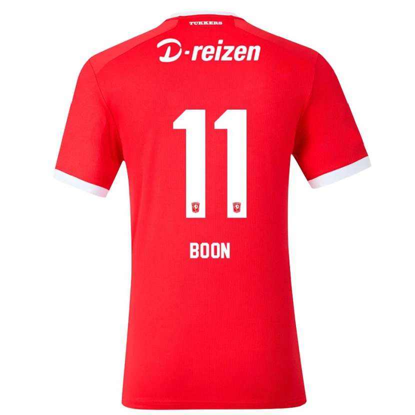 Danxen Uomo Maglia Damian Boon #11 Rosso Bianco Kit Gara Home 2026/27 Maglietta