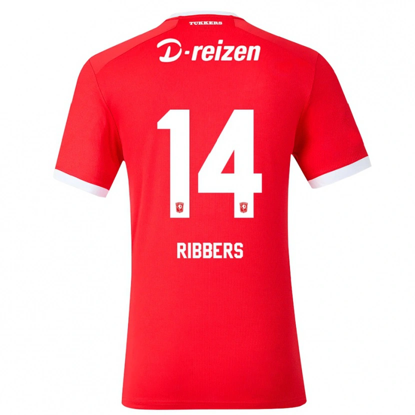 Danxen Uomo Maglia Jort Ribbers #14 Rosso Bianco Kit Gara Home 2026/27 Maglietta