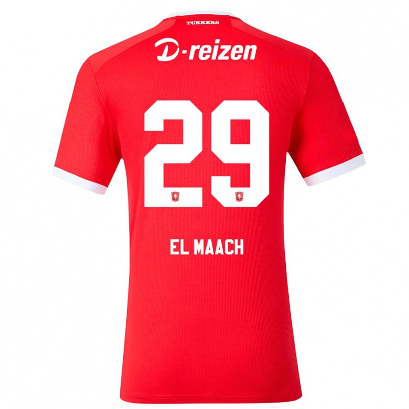 Danxen Uomo Maglia Issam El Maach #29 Rosso Bianco Kit Gara Home 2026/27 Maglietta