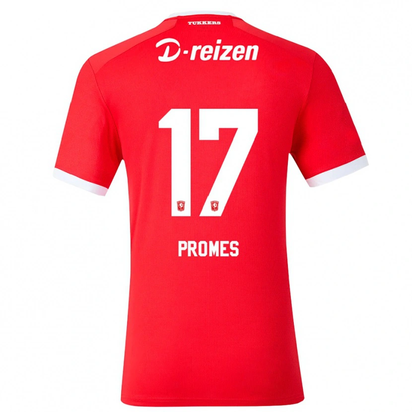 Danxen Uomo Maglia Rodrigo Promes #17 Rosso Bianco Kit Gara Home 2026/27 Maglietta