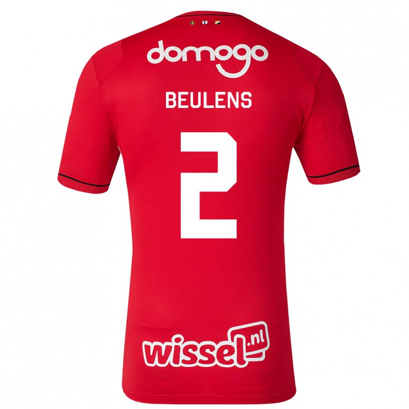 Danxen Uomo Maglia Noël Beulens #2 Rosso Bianco Nero Kit Gara Home 2026/27 Maglietta