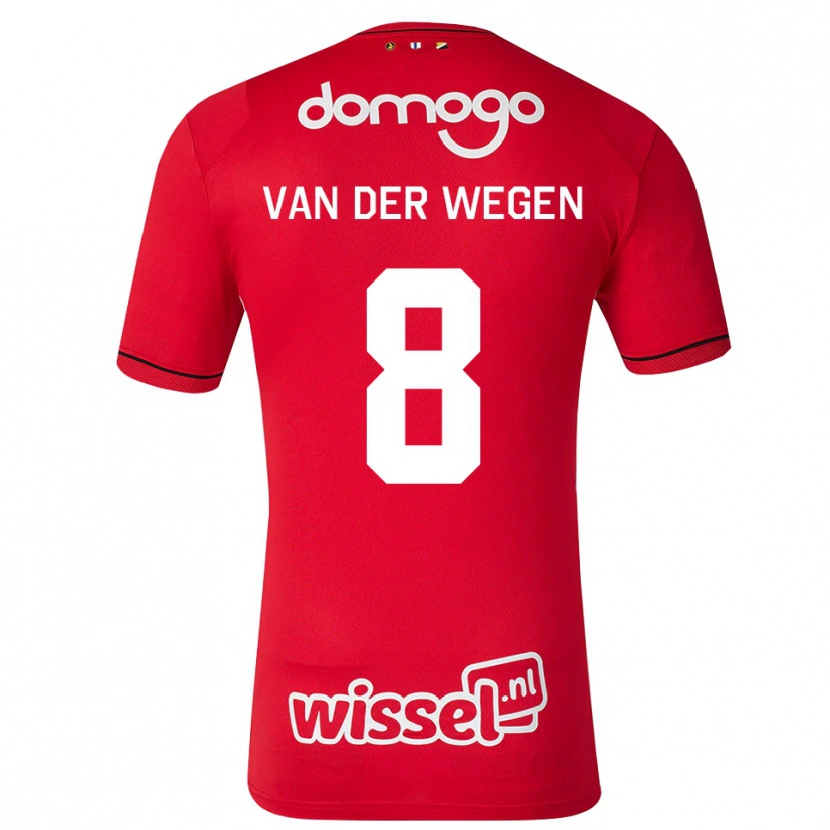 Danxen Uomo Maglia Sil Van Der Wegen #8 Rosso Bianco Nero Kit Gara Home 2026/27 Maglietta