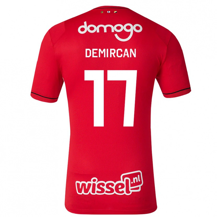 Danxen Uomo Maglia Emirhan Demircan #17 Rosso Bianco Nero Kit Gara Home 2026/27 Maglietta