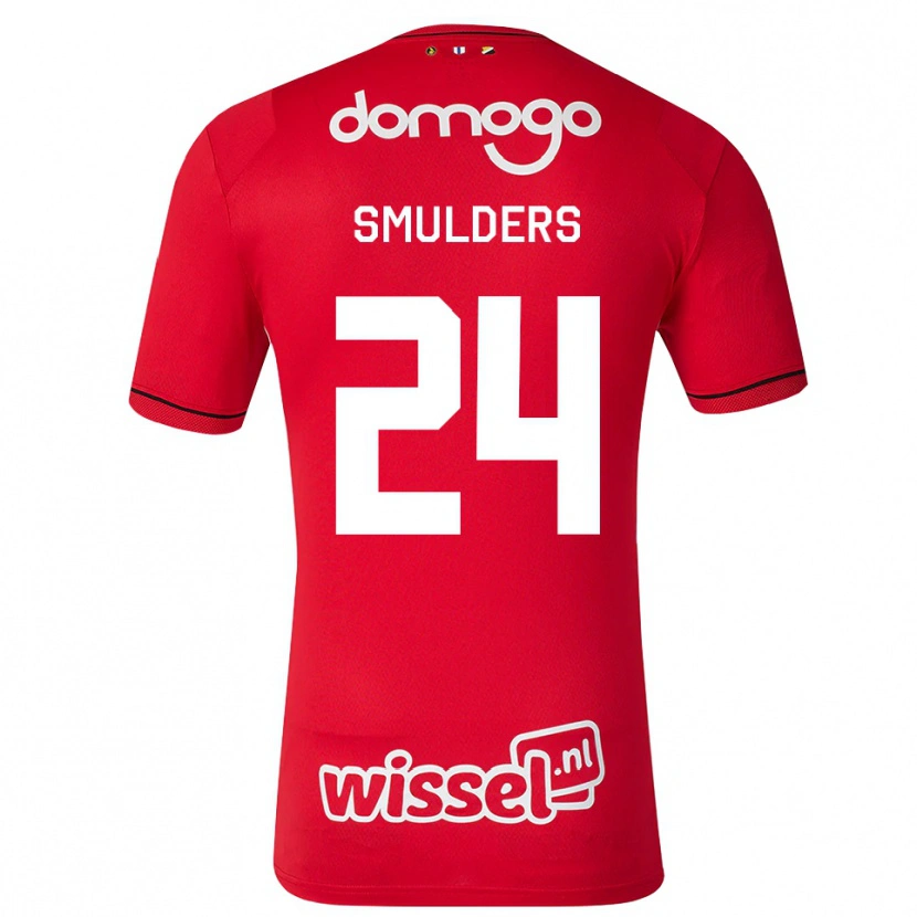 Danxen Uomo Maglia Anniek Smulders #24 Rosso Bianco Nero Kit Gara Home 2026/27 Maglietta