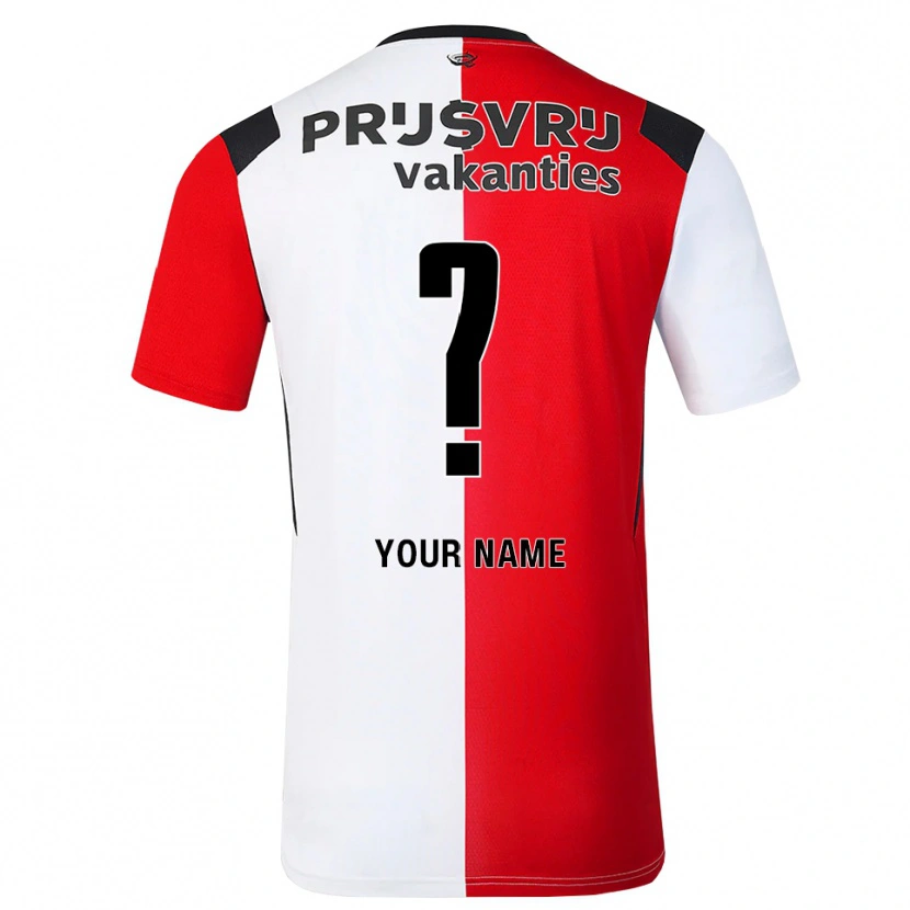 Danxen Uomo Maglia Il Tuo Nome #0 Rosso Bianco Nero Kit Gara Home 2026/27 Maglietta