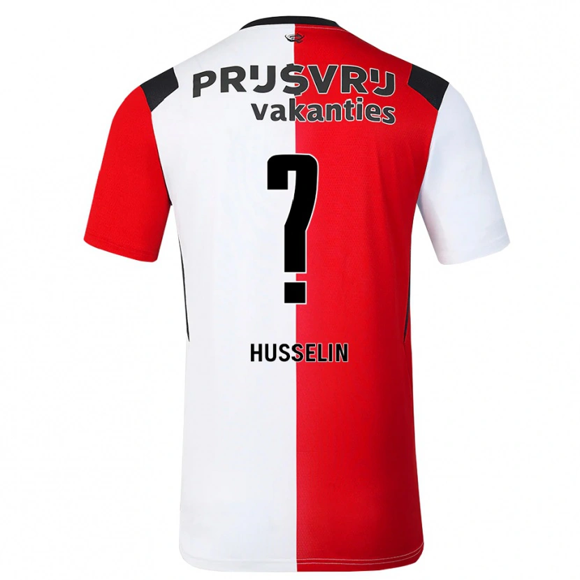 Danxen Uomo Maglia Mateo Husselin #0 Rosso Bianco Nero Kit Gara Home 2026/27 Maglietta