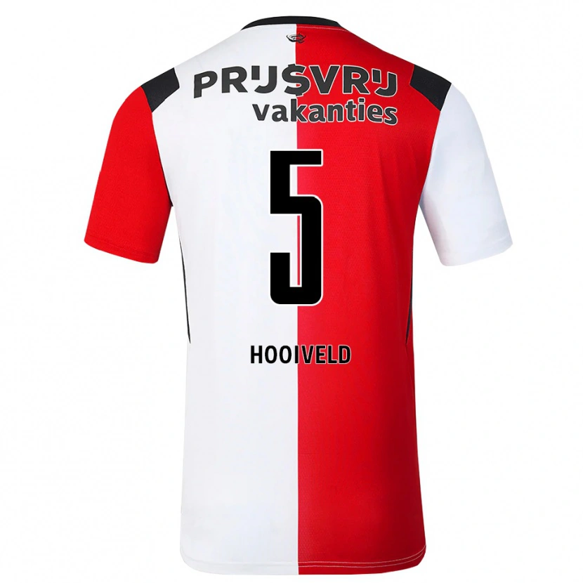 Danxen Uomo Maglia Dean Hooiveld #5 Rosso Bianco Nero Kit Gara Home 2026/27 Maglietta