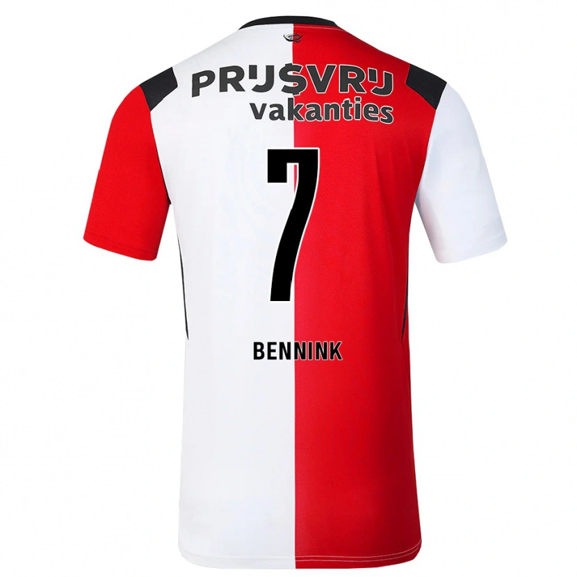 Danxen Uomo Maglia Maxime Bennink #7 Rosso Bianco Nero Kit Gara Home 2026/27 Maglietta