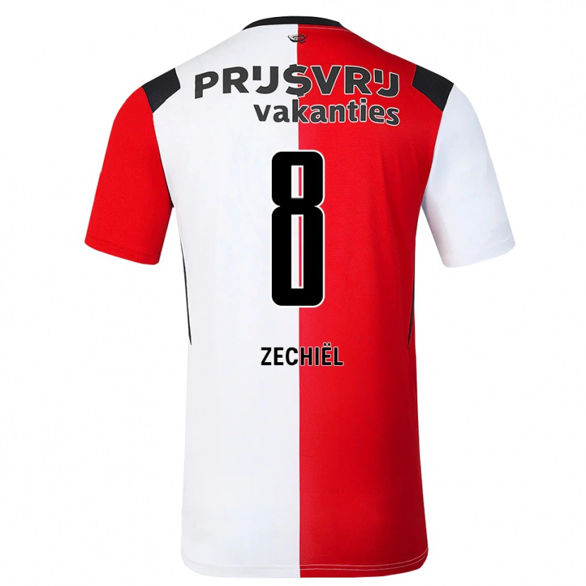 Danxen Uomo Maglia Gjivai Zechiël #8 Rosso Bianco Nero Kit Gara Home 2026/27 Maglietta