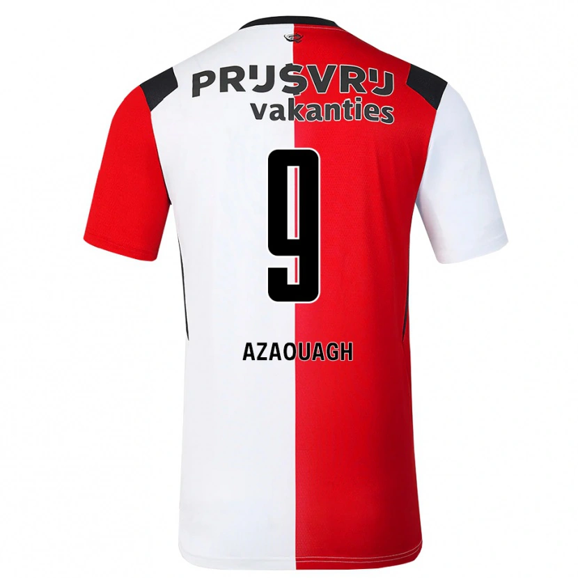 Danxen Uomo Maglia Ilias Azaouagh #9 Rosso Bianco Nero Kit Gara Home 2026/27 Maglietta