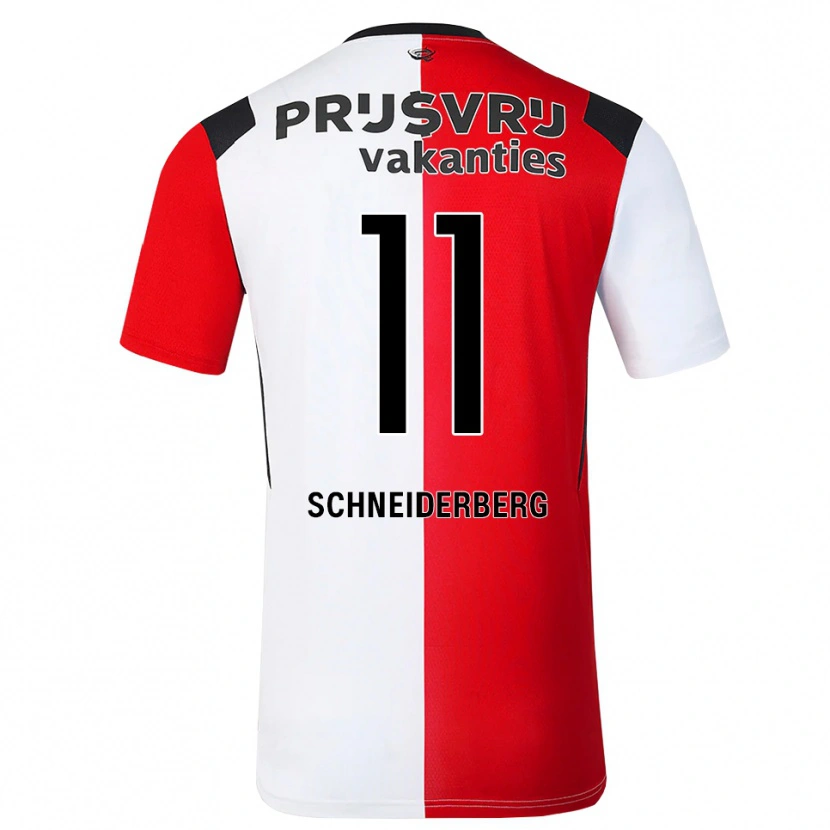 Danxen Uomo Maglia July Schneiderberg #11 Rosso Bianco Nero Kit Gara Home 2026/27 Maglietta